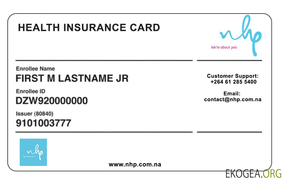 Carte d'assurance maladie de Namibie